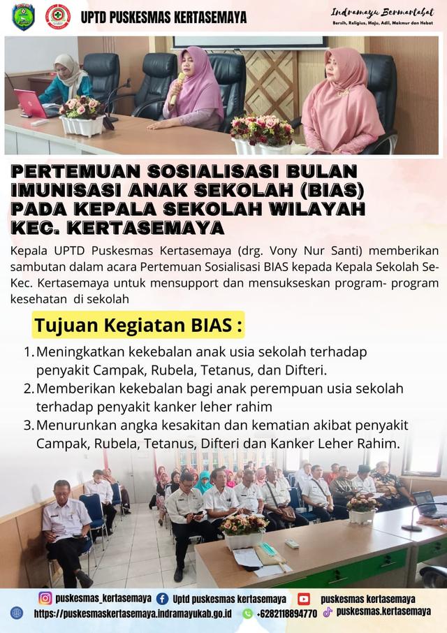 PERTEMUAN SOSIALISASI BIAS (BULAN IMUNISASI ANAK SEKOLAH)