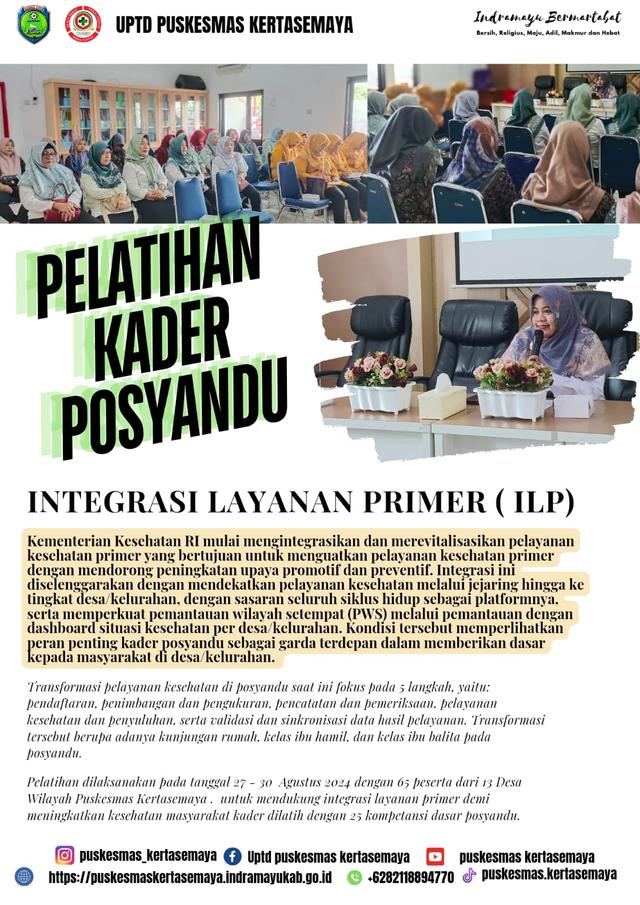 PELATIHAN KADER INTEGRASI LAYANAN PRIMER